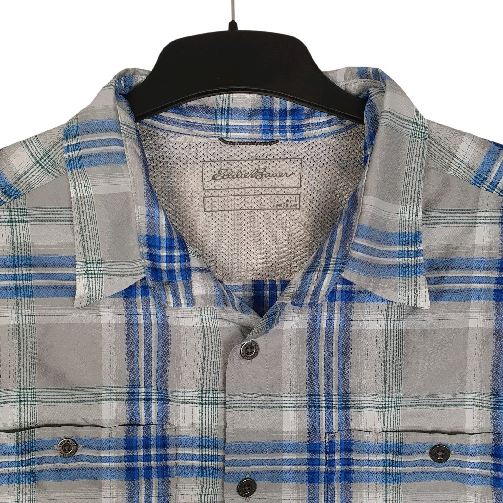 Mens Grey Eddie Bauer Hiking Walking  Shirt