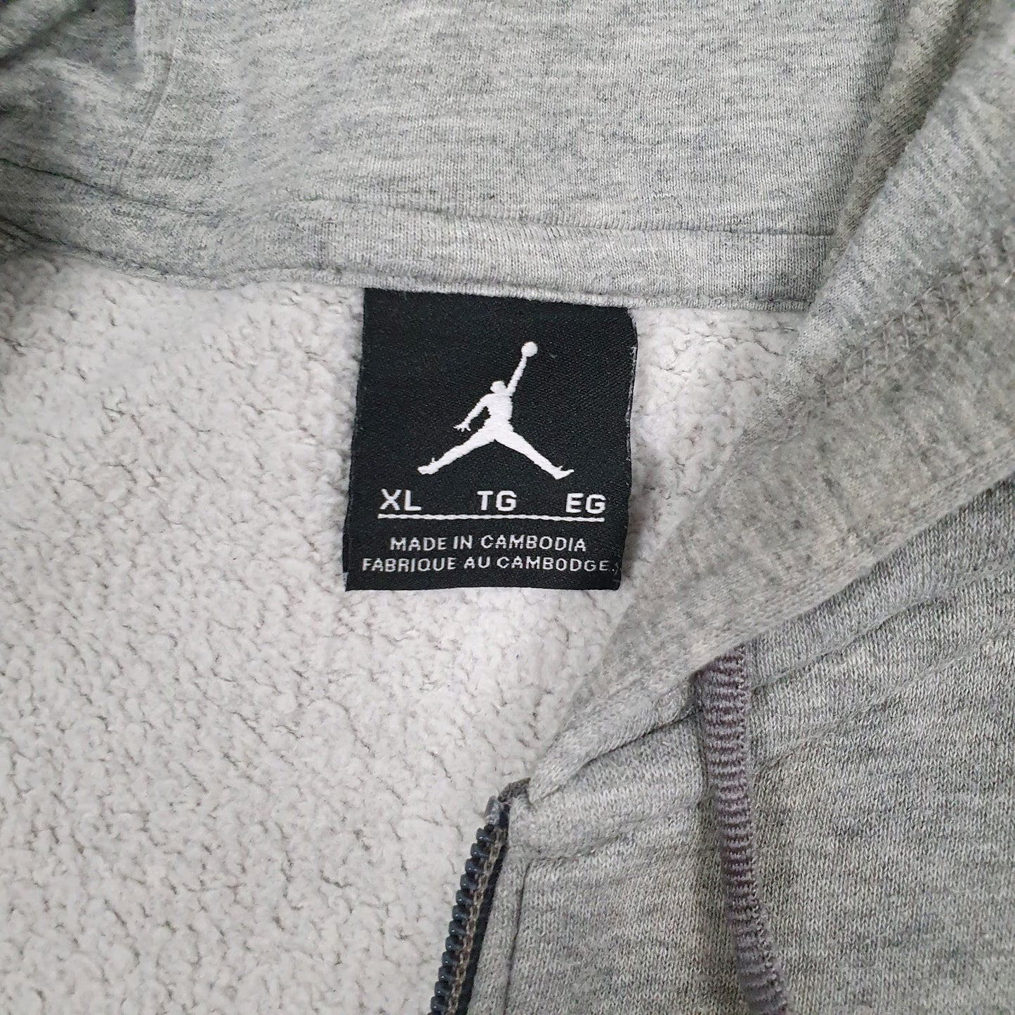 Mens Grey Air Jordan  Full Zip Jumper