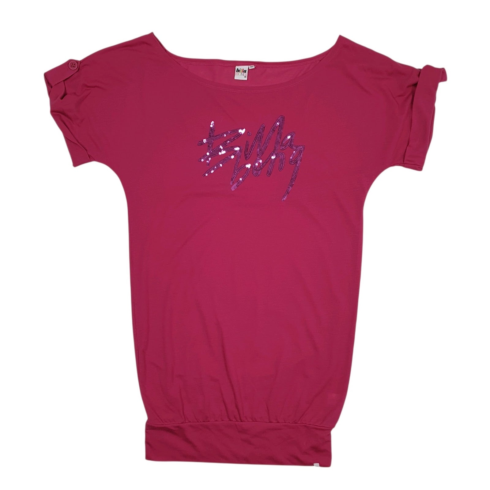 Womens Pink Billabong Surfing T Shirt Short Sleeve Dress