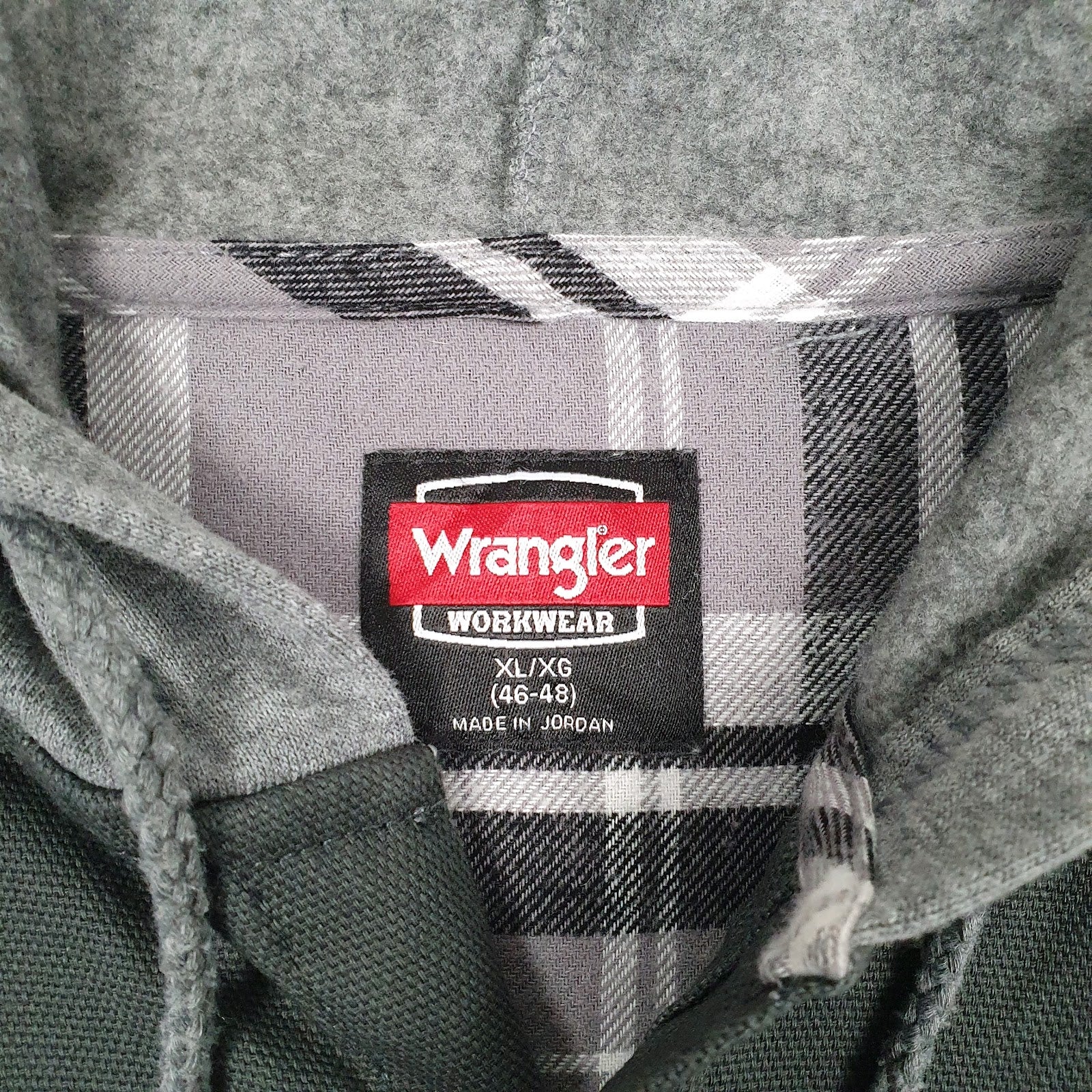 Mens Grey Wrangler  Hoodie Coat