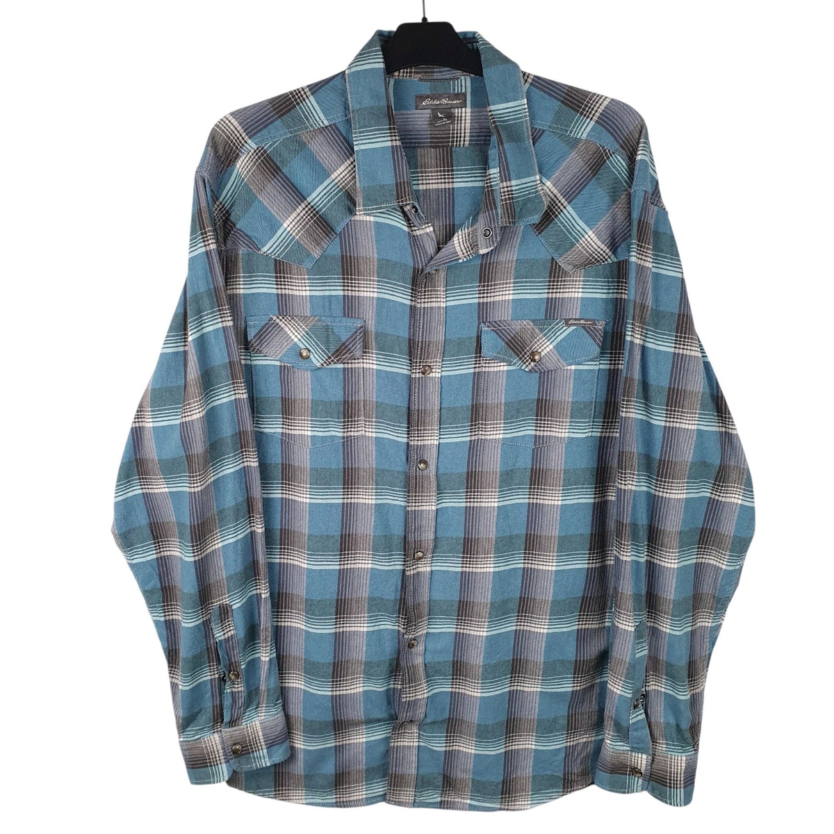 Mens Blue Eddie Bauer  Long Sleeve Shirt