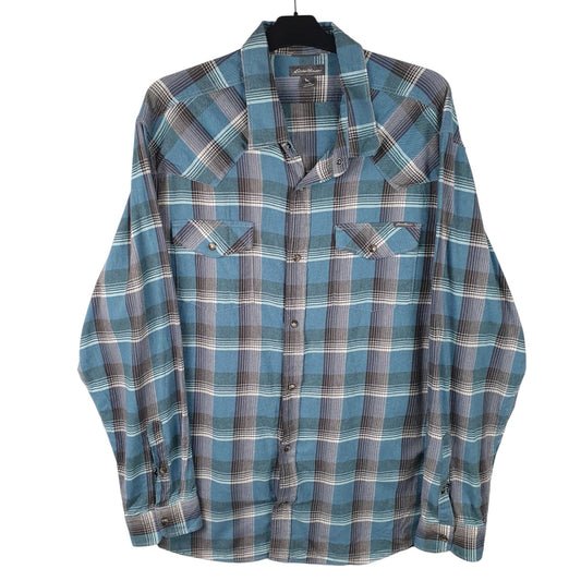 Mens Blue Eddie Bauer  Long Sleeve Shirt