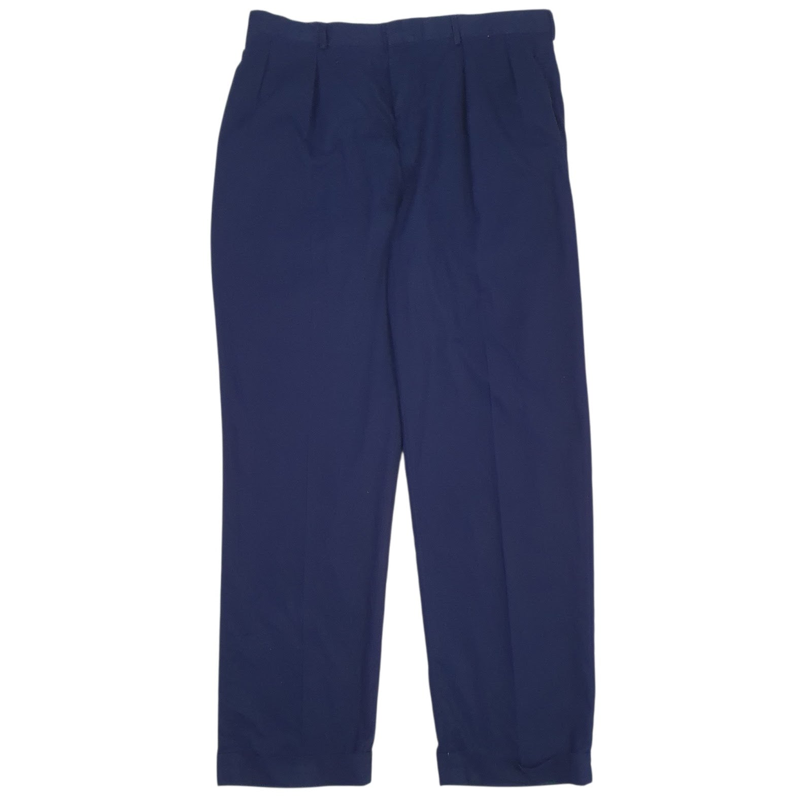 Mens Navy Polo Ralph Lauren Pleated Formal Trousers