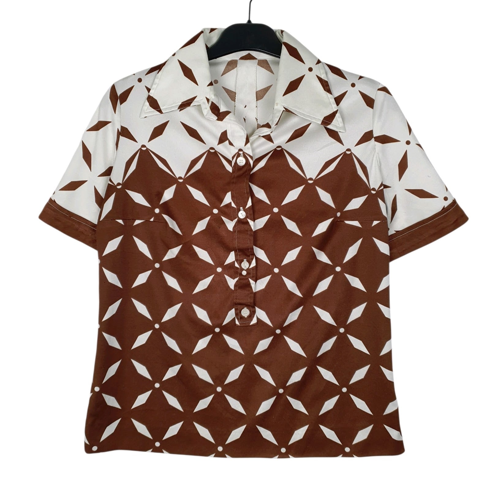Womens Brown Unbranded  Short Sleeve Shirt