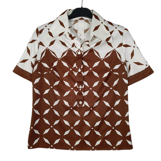 Womens Brown Unbranded  Short Sleeve Shirt