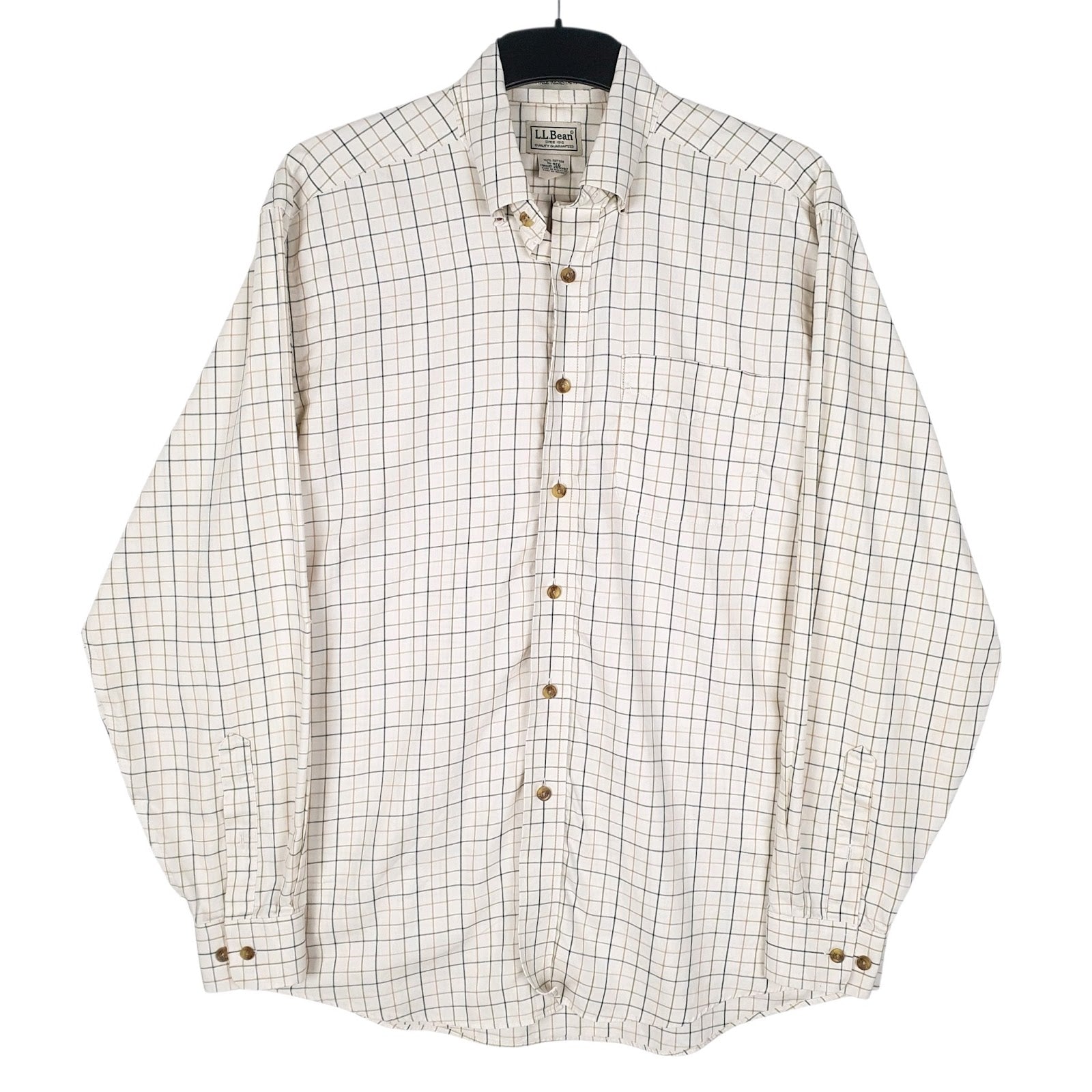 Mens White L.L.Bean  Long Sleeve Shirt