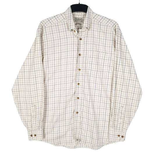 Mens White L.L.Bean  Long Sleeve Shirt