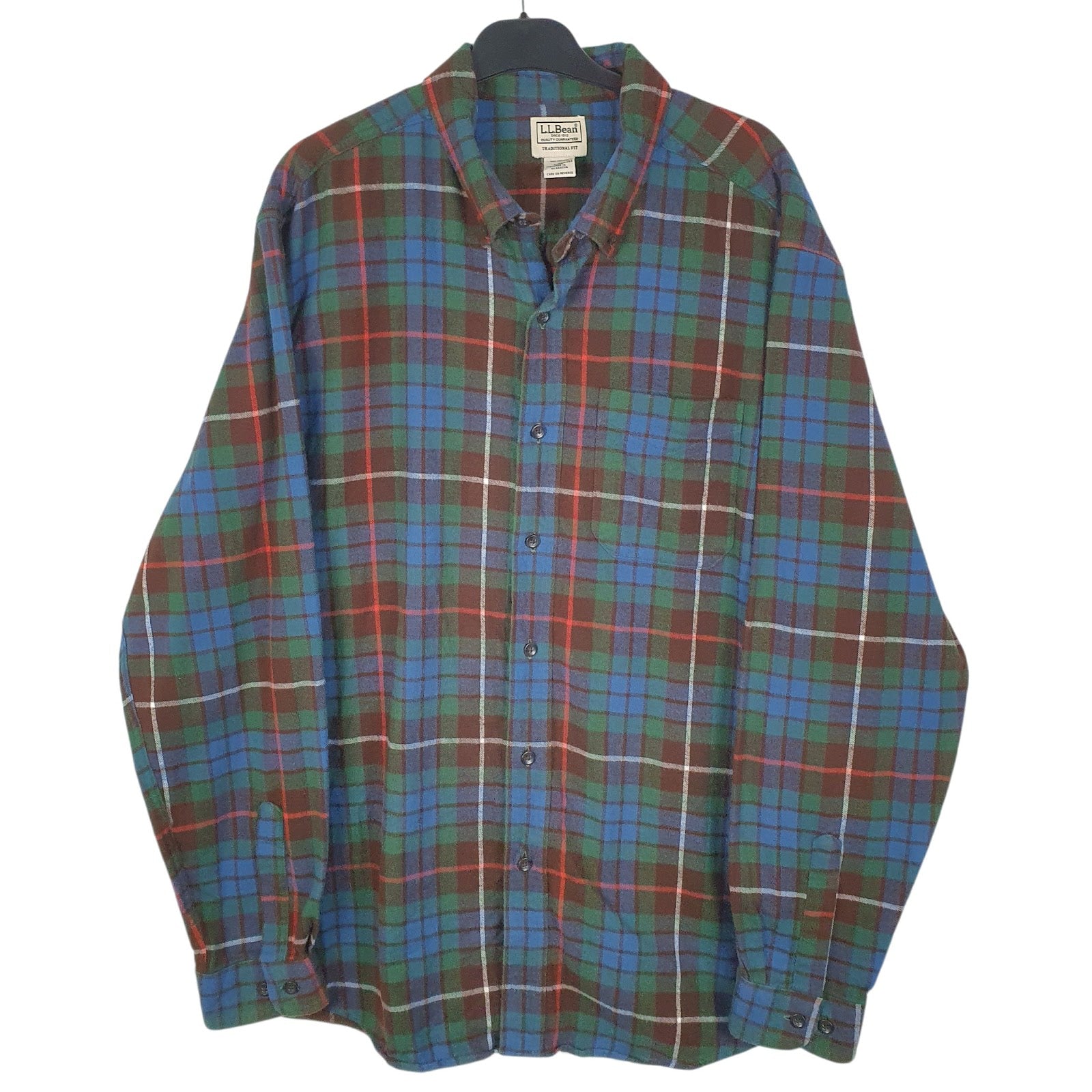 Mens Blue L.L.Bean  Long Sleeve Shirt