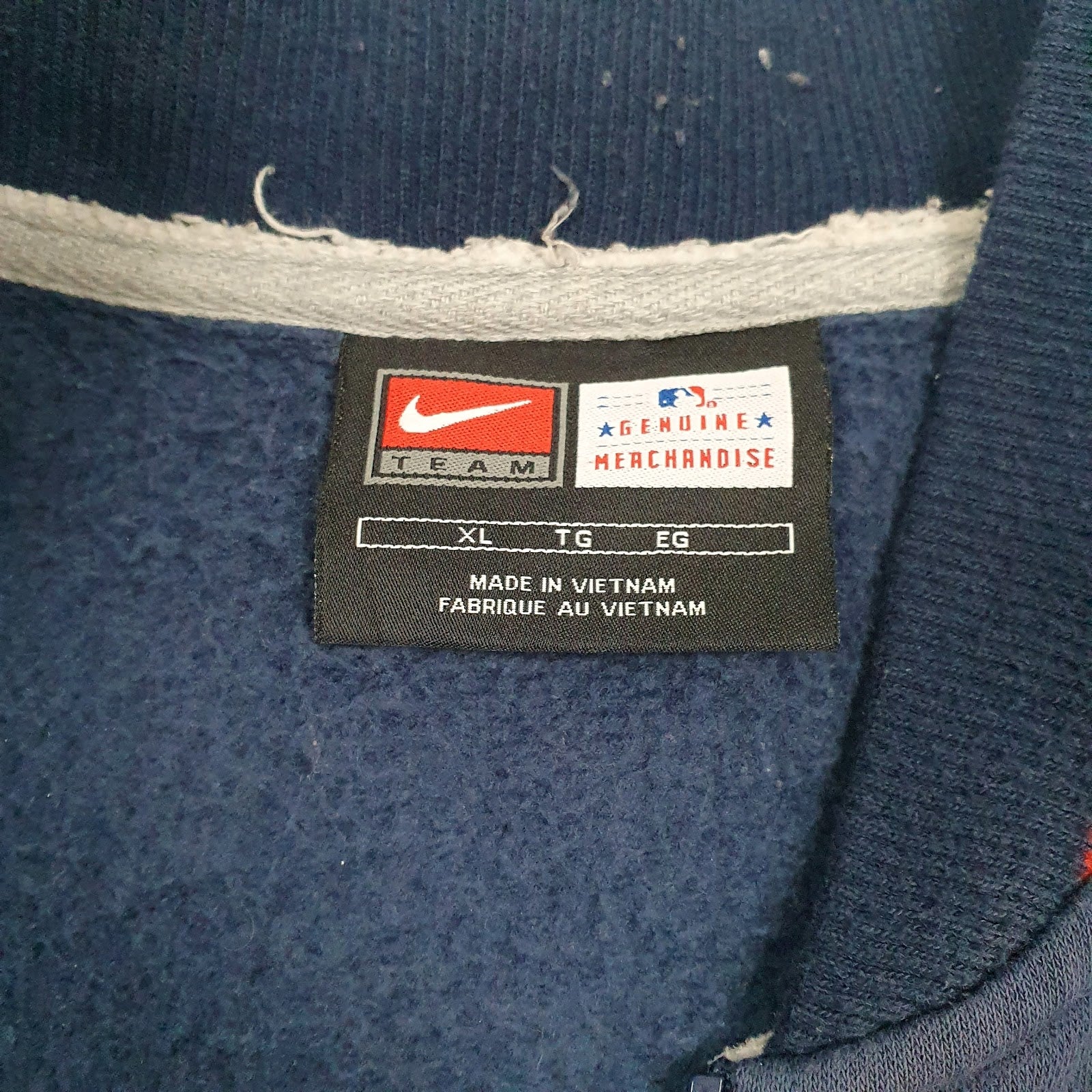 Mens Navy Nike MLB Boston Red Sox Full Zip Jumper