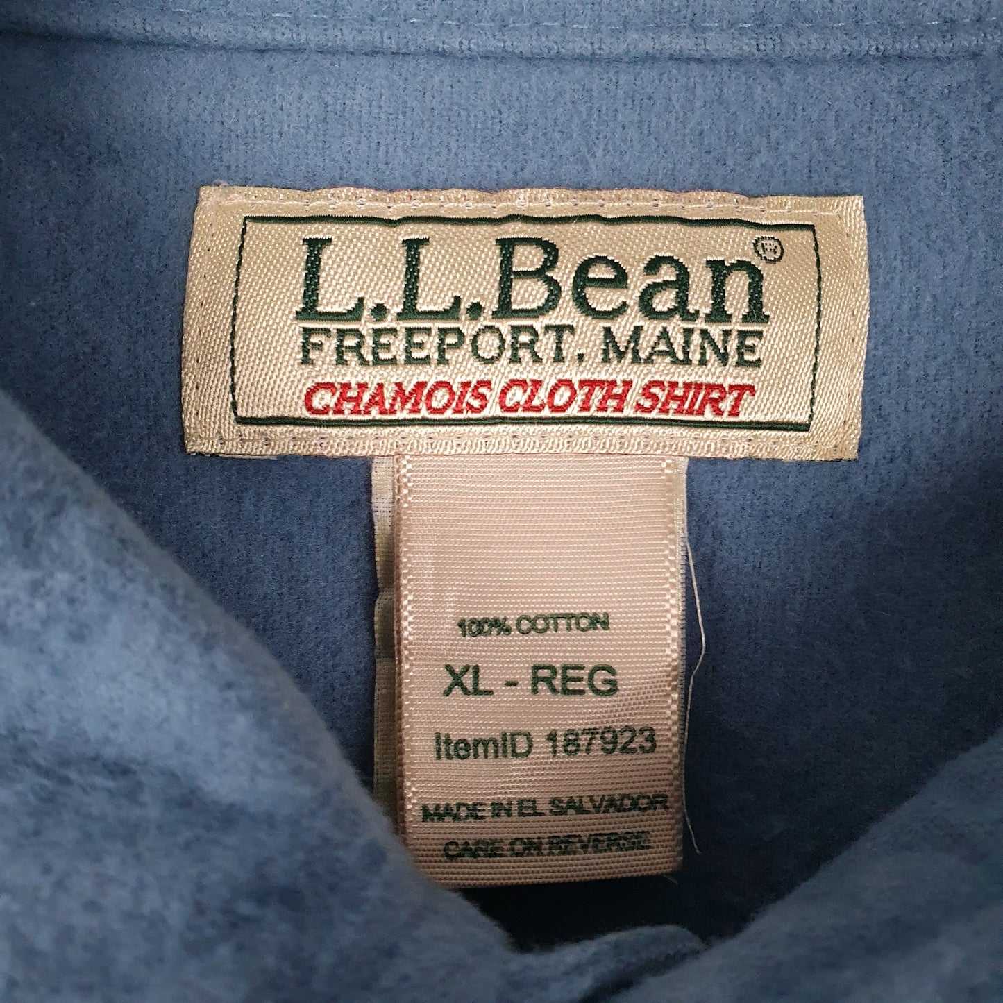 Mens Blue L.L.Bean Chamois  Shirt