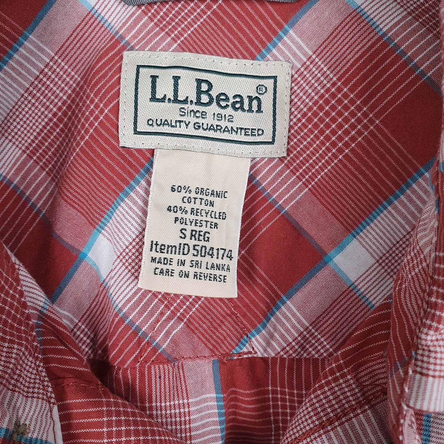 Mens Red L.L.Bean   Shirt
