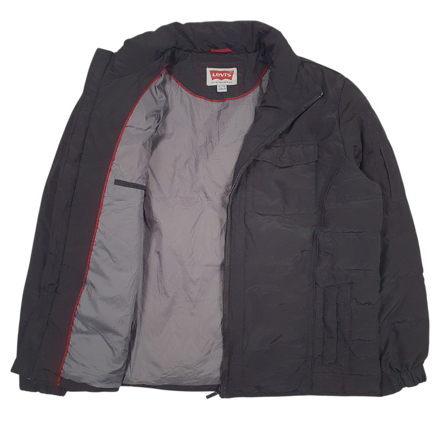 Mens Black Levis   Coat