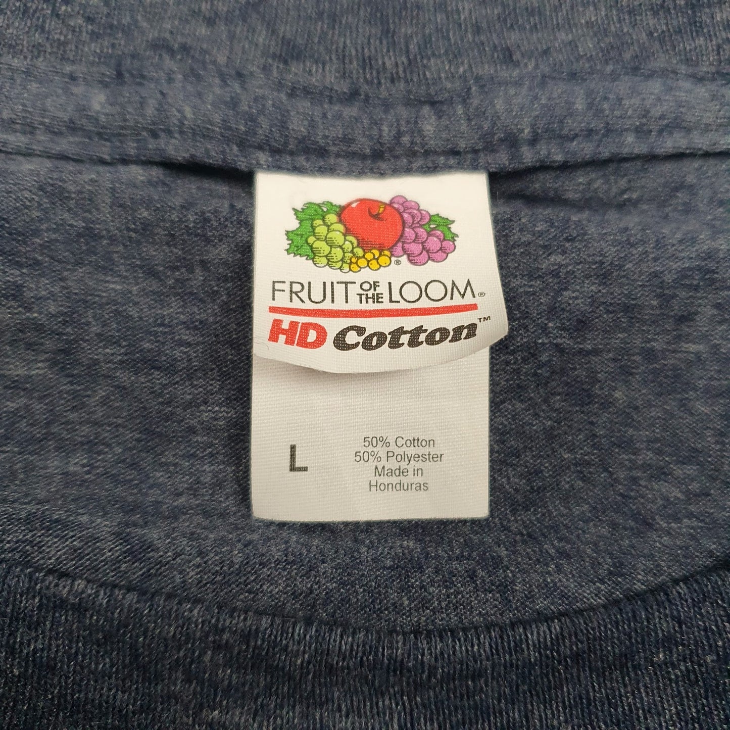 Mens Blue Fruit Of The Loom   T Shirt
