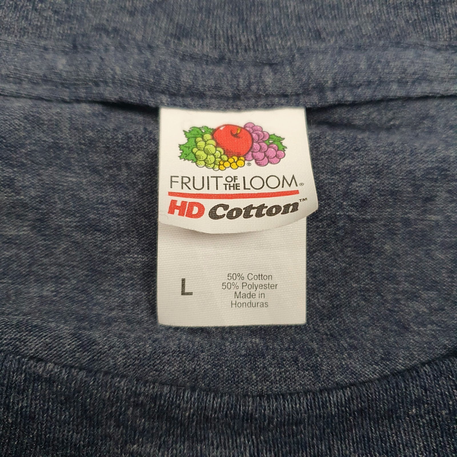 Mens Blue Fruit Of The Loom   T Shirt