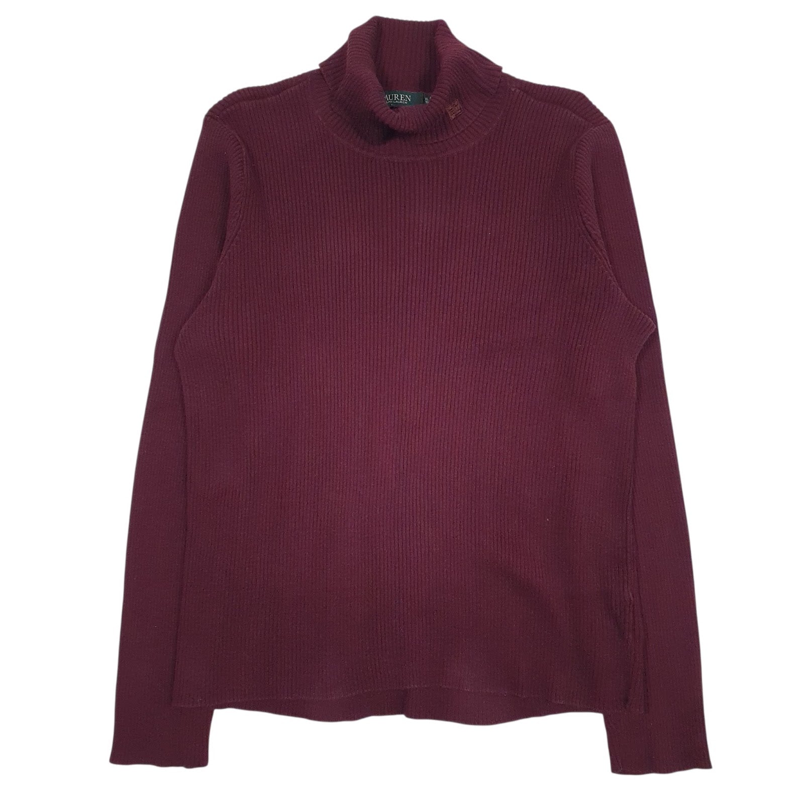 Womens Burgundy Lauren Ralph Lauren  Turtle Neck Jumper