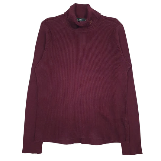 Womens Burgundy Lauren Ralph Lauren  Turtle Neck Jumper