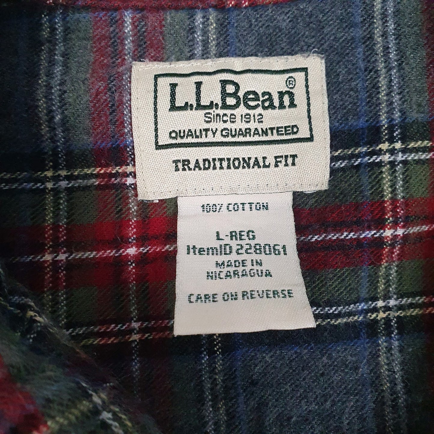 Mens Grey L.L.Bean Flannem  Shirt