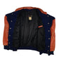 Mens Navy Plain T Simple Vintage 90s Varsity College Bomber  Coat