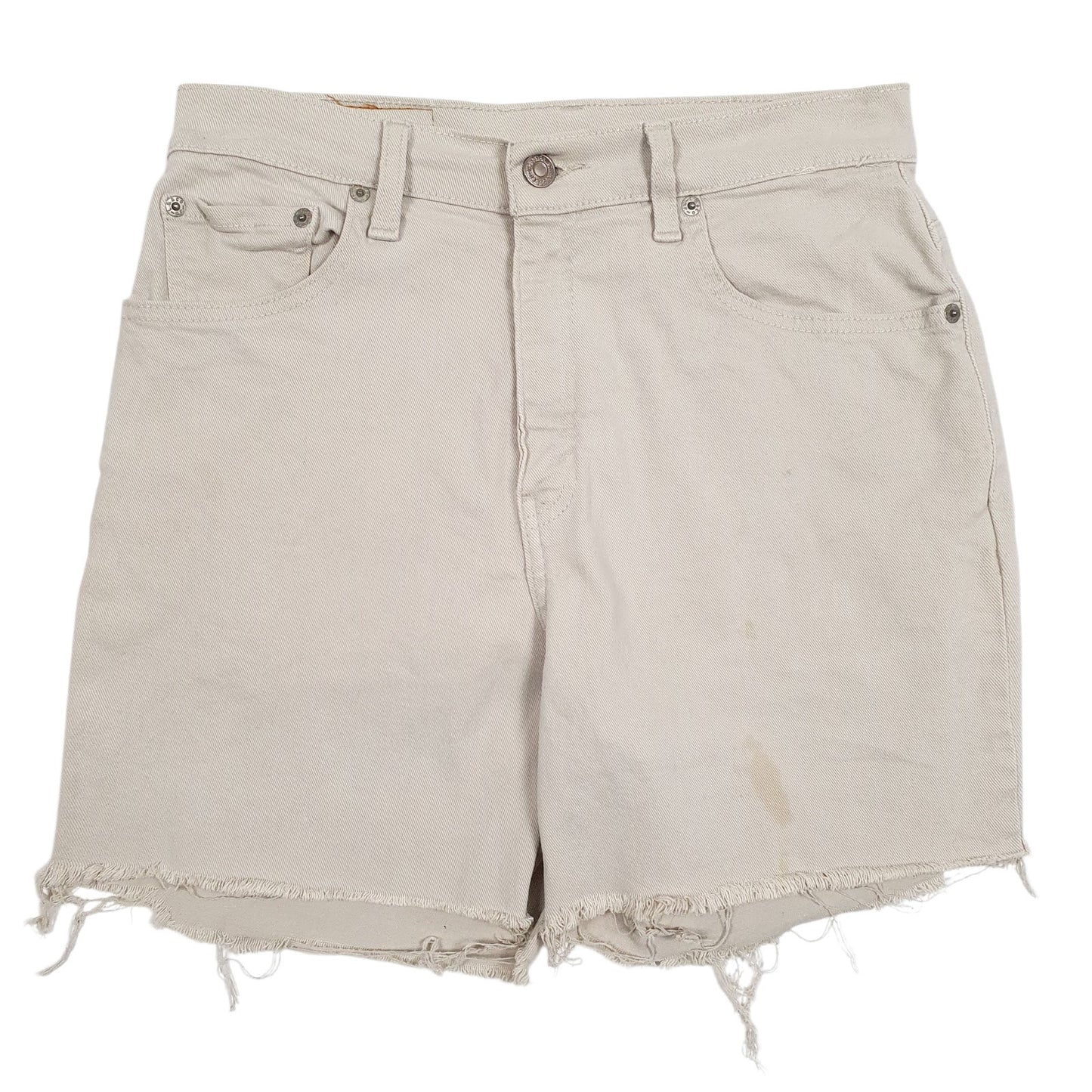 Womens Beige Levis 550 Vintage 90s Denim Shorts