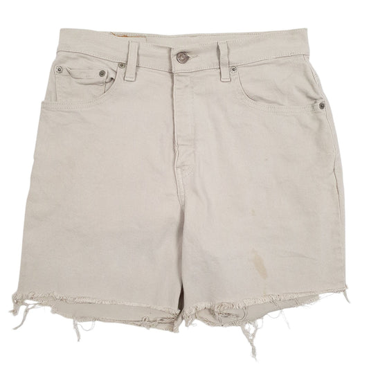 Womens Beige Levis 550 Vintage 90s Denim Shorts