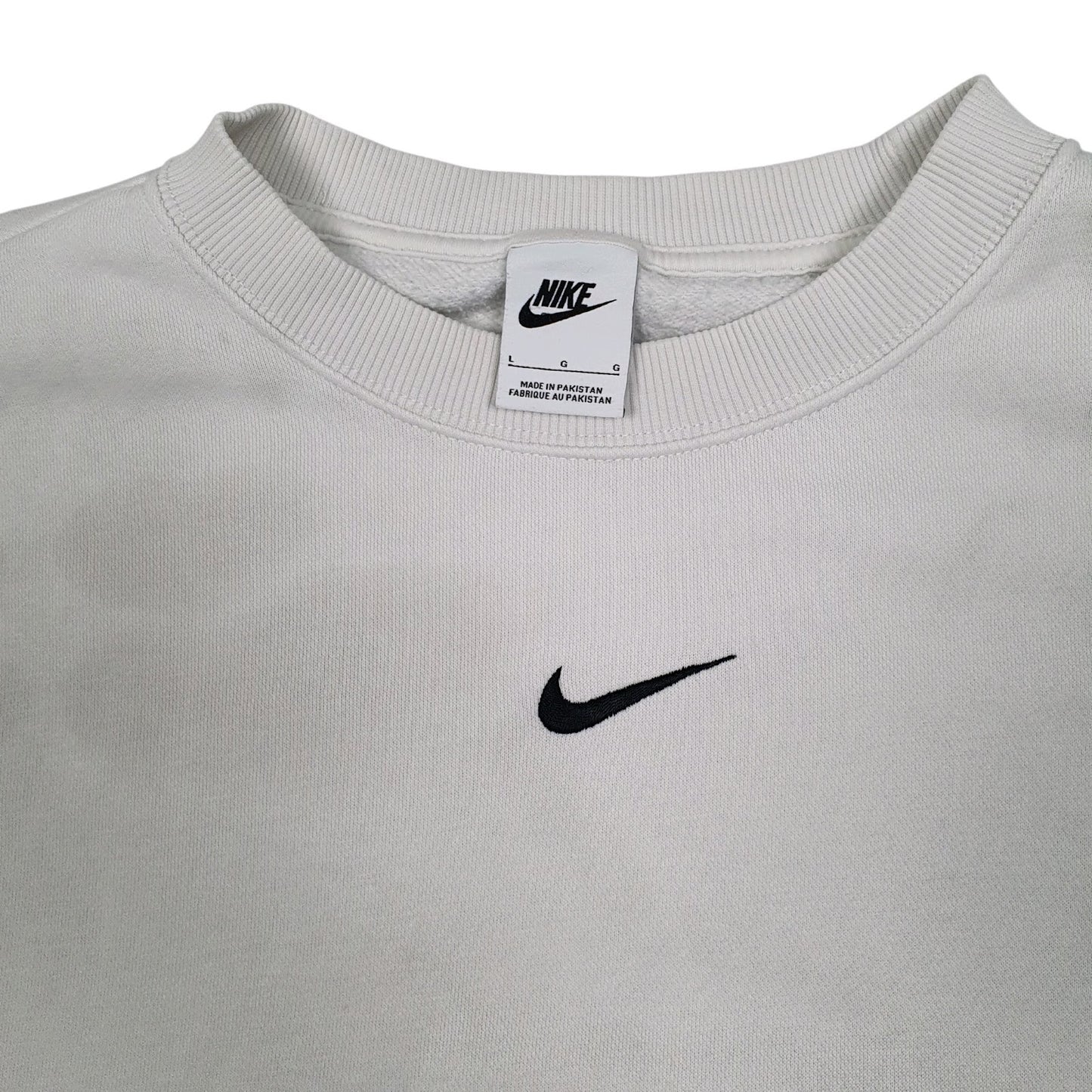Mens White Nike Baggy Crewneck Jumper