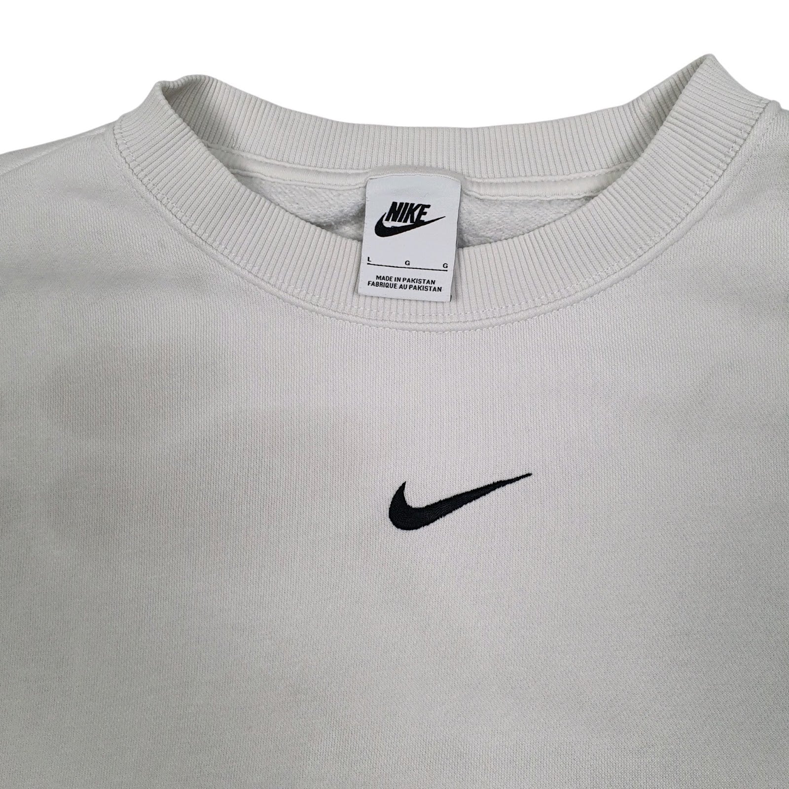 Mens White Nike Baggy Crewneck Jumper