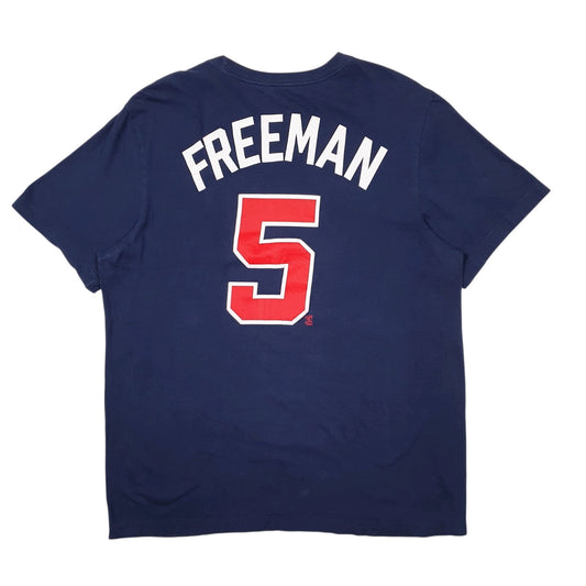 Mens Navy Nike Atlanta Braves MLB Baseball Freeman  T Shirt