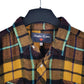 Mens Orange Simple Ease Plaid Flannel  Shirt