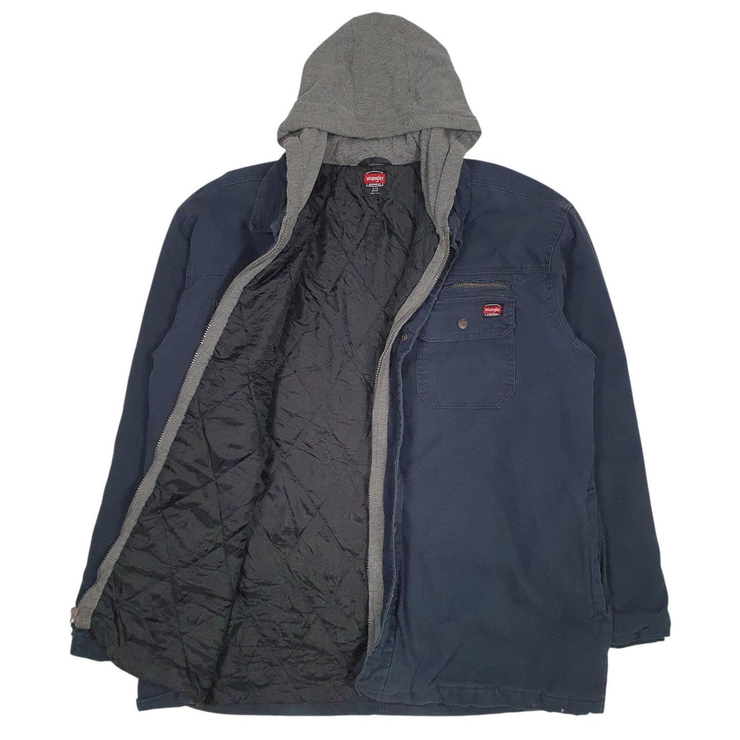 Mens Navy Wrangler Padded  Coat