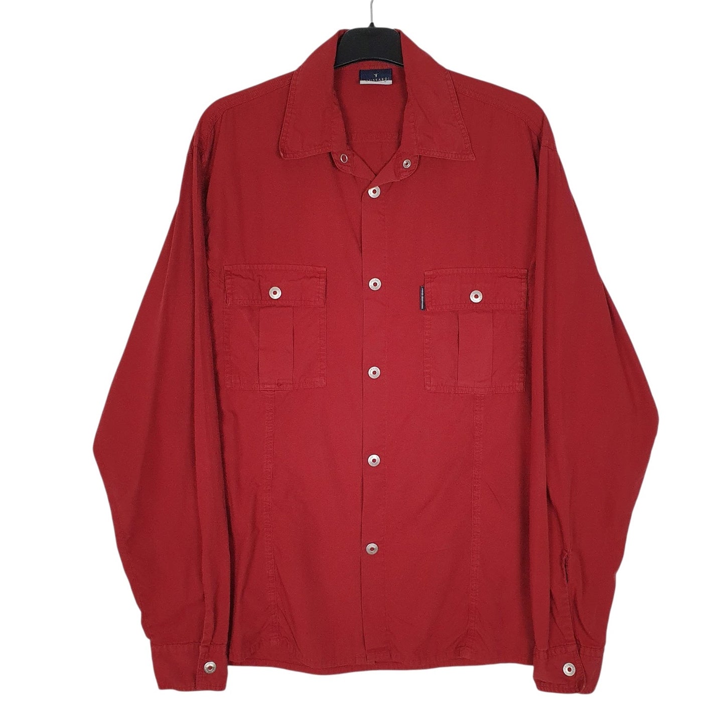 Mens Red Trussardi  Long Sleeve Shirt