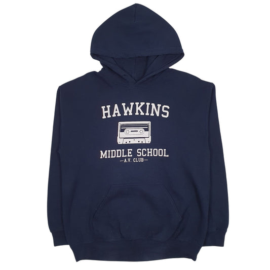 Mens Navy Gildan  Hoodie Jumper