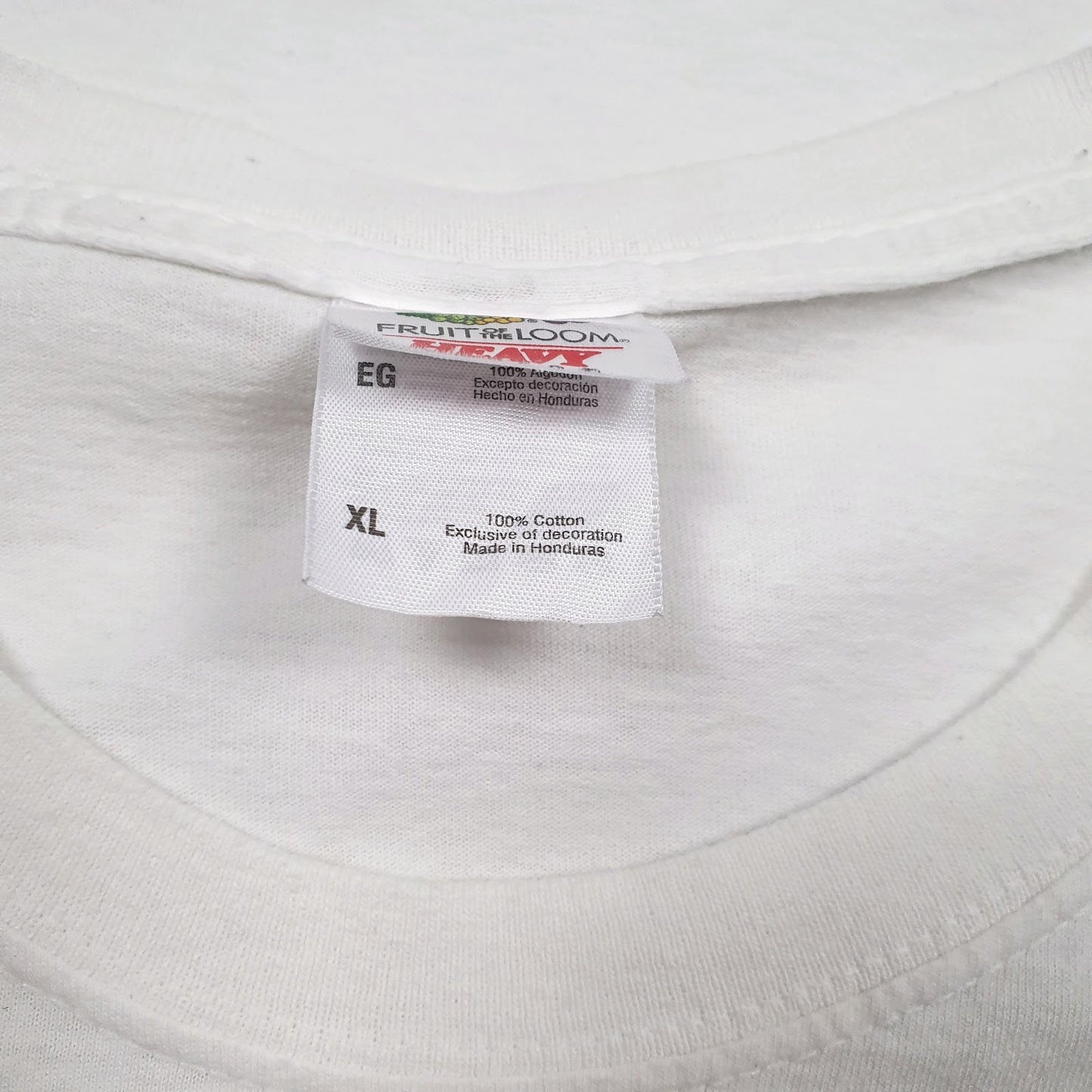 Mens White Fruit Of The Loom Warriors Whiteout  T Shirt