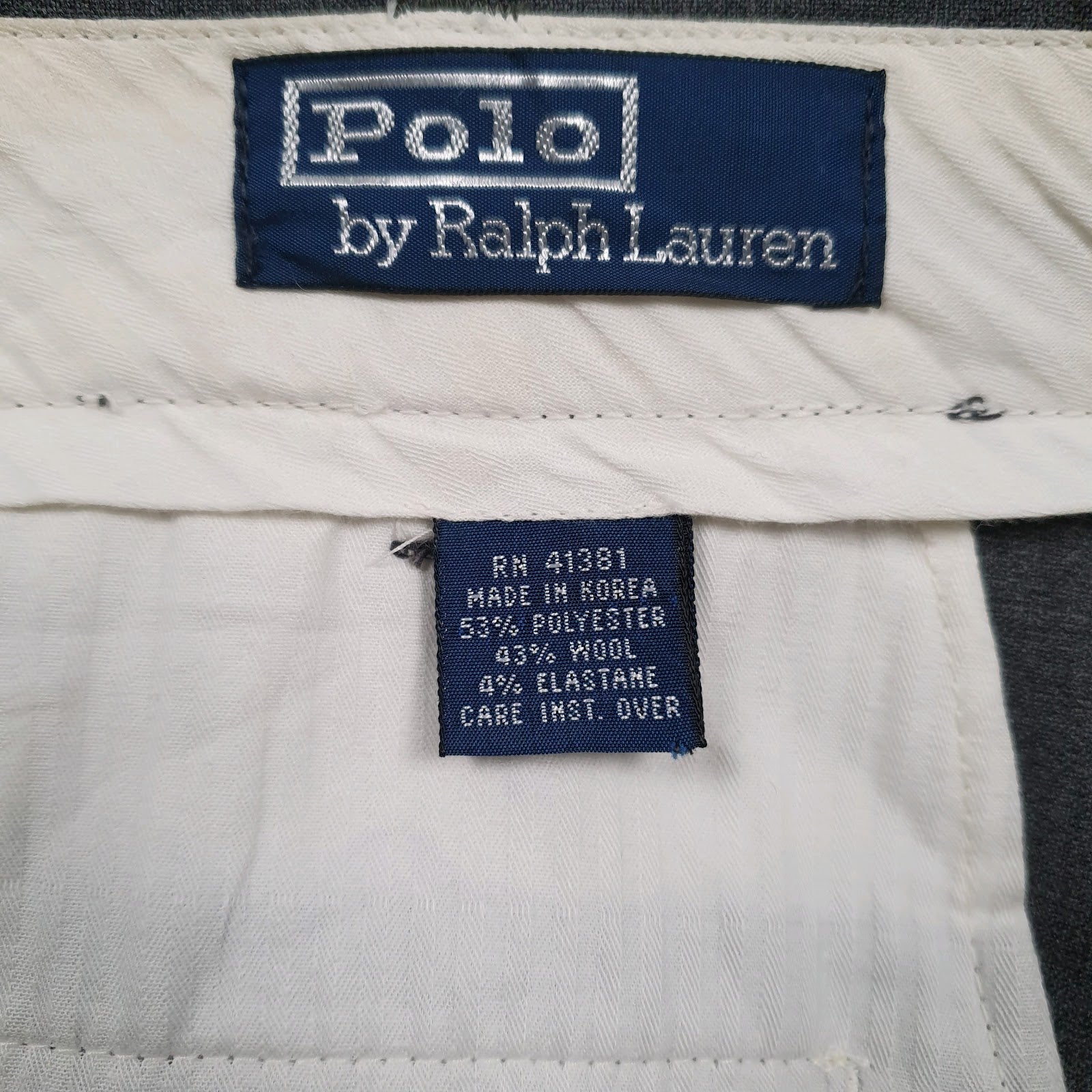 Mens Grey Polo Ralph Lauren Pleated  Trousers