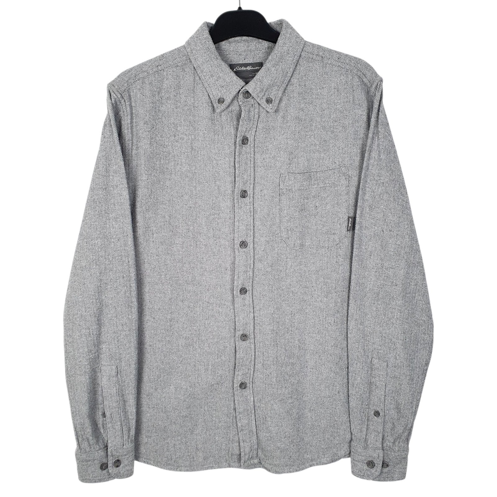 Mens Grey Eddie Bauer  Long Sleeve Shirt