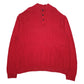 Mens Red Chaps Knit Quarter Zip Jumper