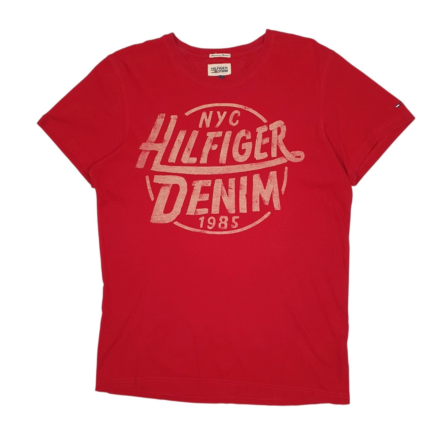 Mens Red Tommy Hilfiger  Short Sleeve T Shirt