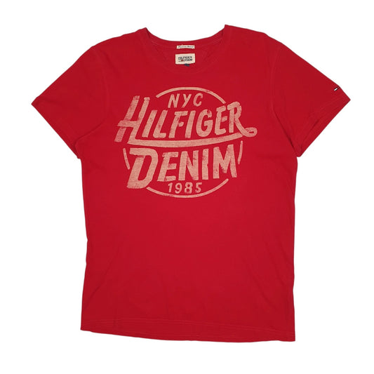 Mens Red Tommy Hilfiger  Short Sleeve T Shirt