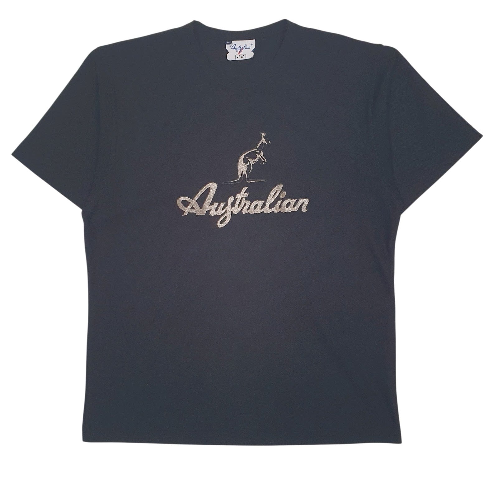 Mens Black Australian Jersey Short Sleeve T Shirt