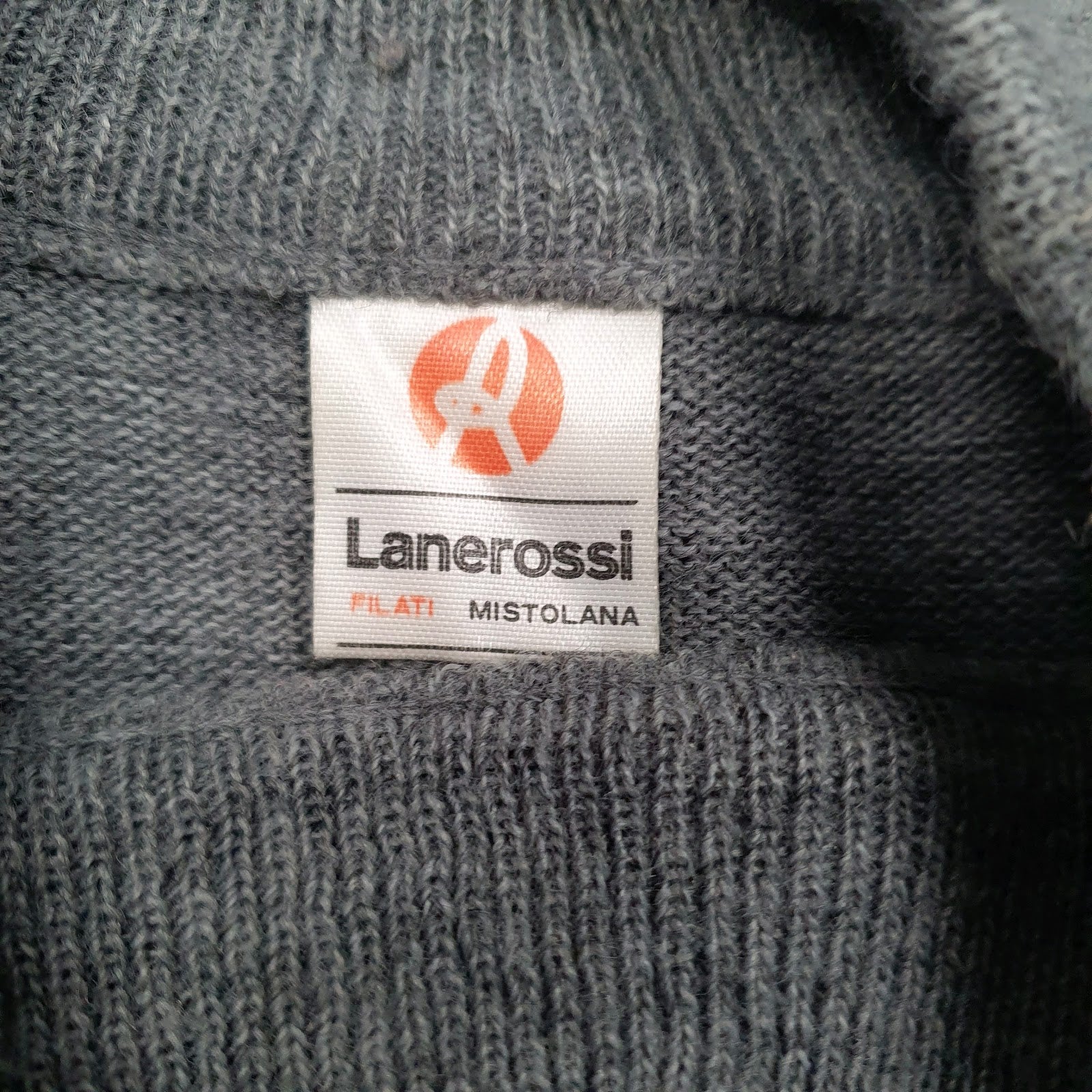 Mens Grey Lanerossi  Crewneck Jumper
