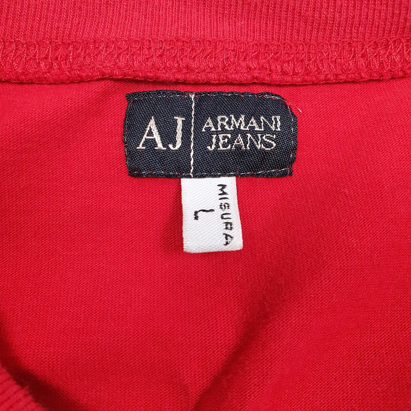 Mens Red Armani   T Shirt