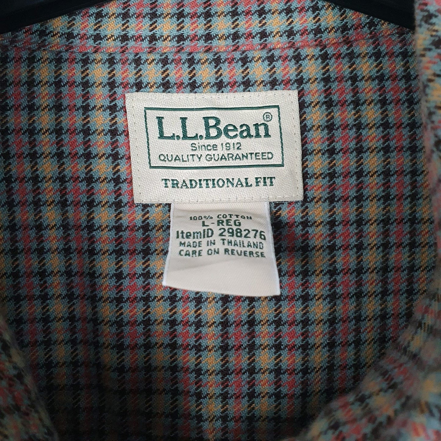 Mens Brown L.L.Bean Flannel  Shirt
