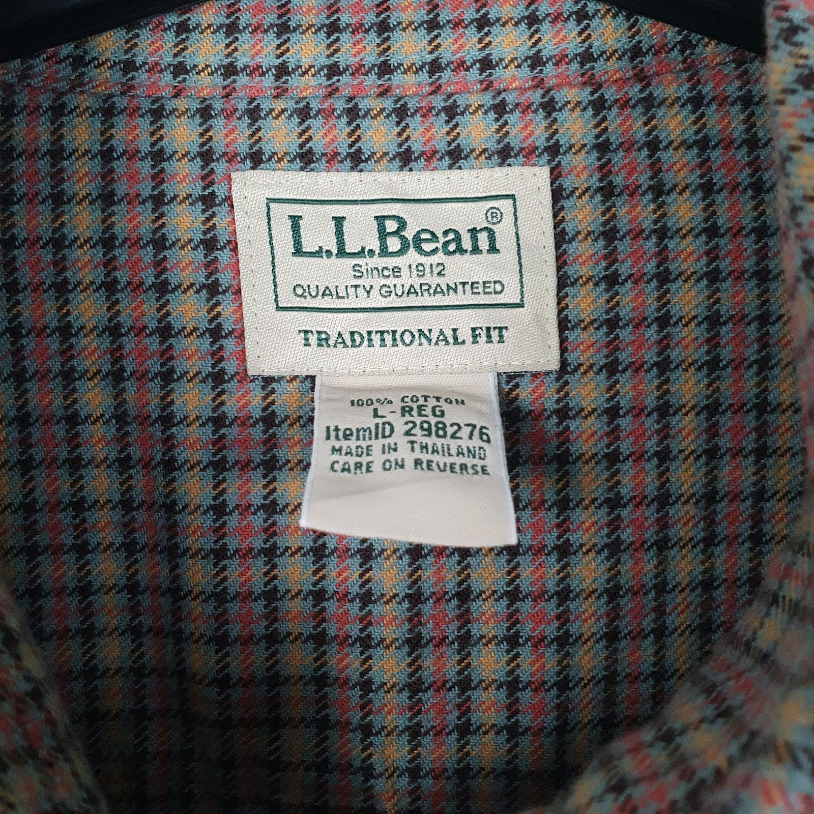Mens Brown L.L.Bean Flannel  Shirt