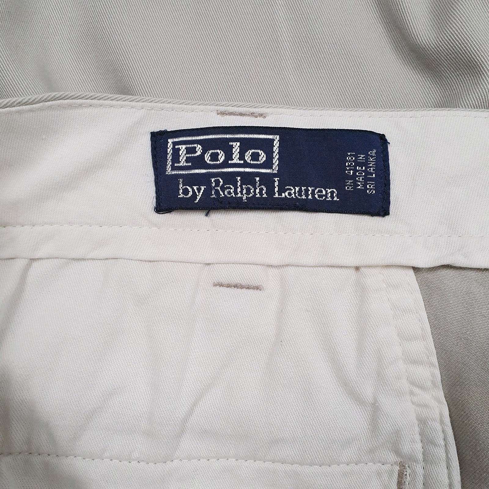 Mens Beige Polo Ralph Lauren Pleated  Trousers