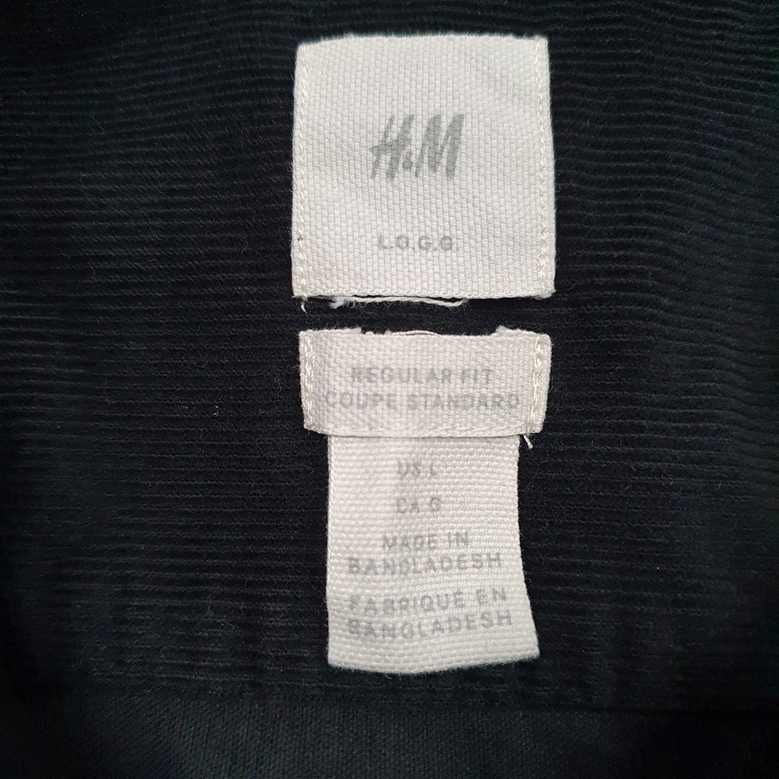 Mens Black H&M   Shirt