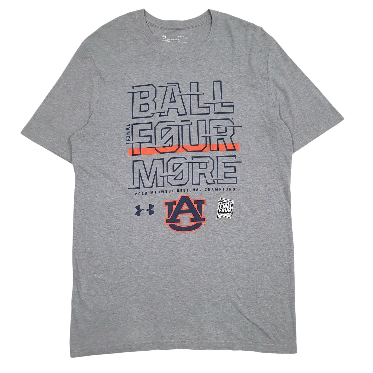 Mens Grey Under Armour NCAA Final Four Short Sleeve T Shirt