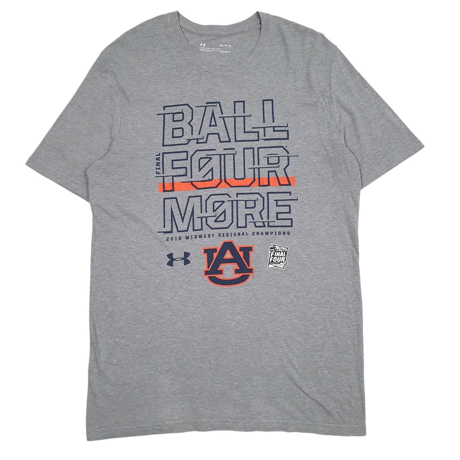 Mens Grey Under Armour NCAA Final Four Short Sleeve T Shirt
