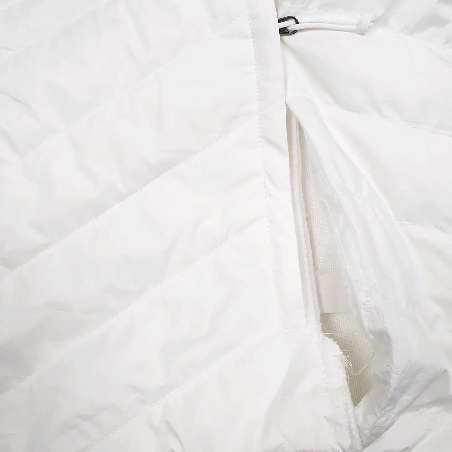 Womens White The North Face Reversible Puffer Fleece Full Zip Coat