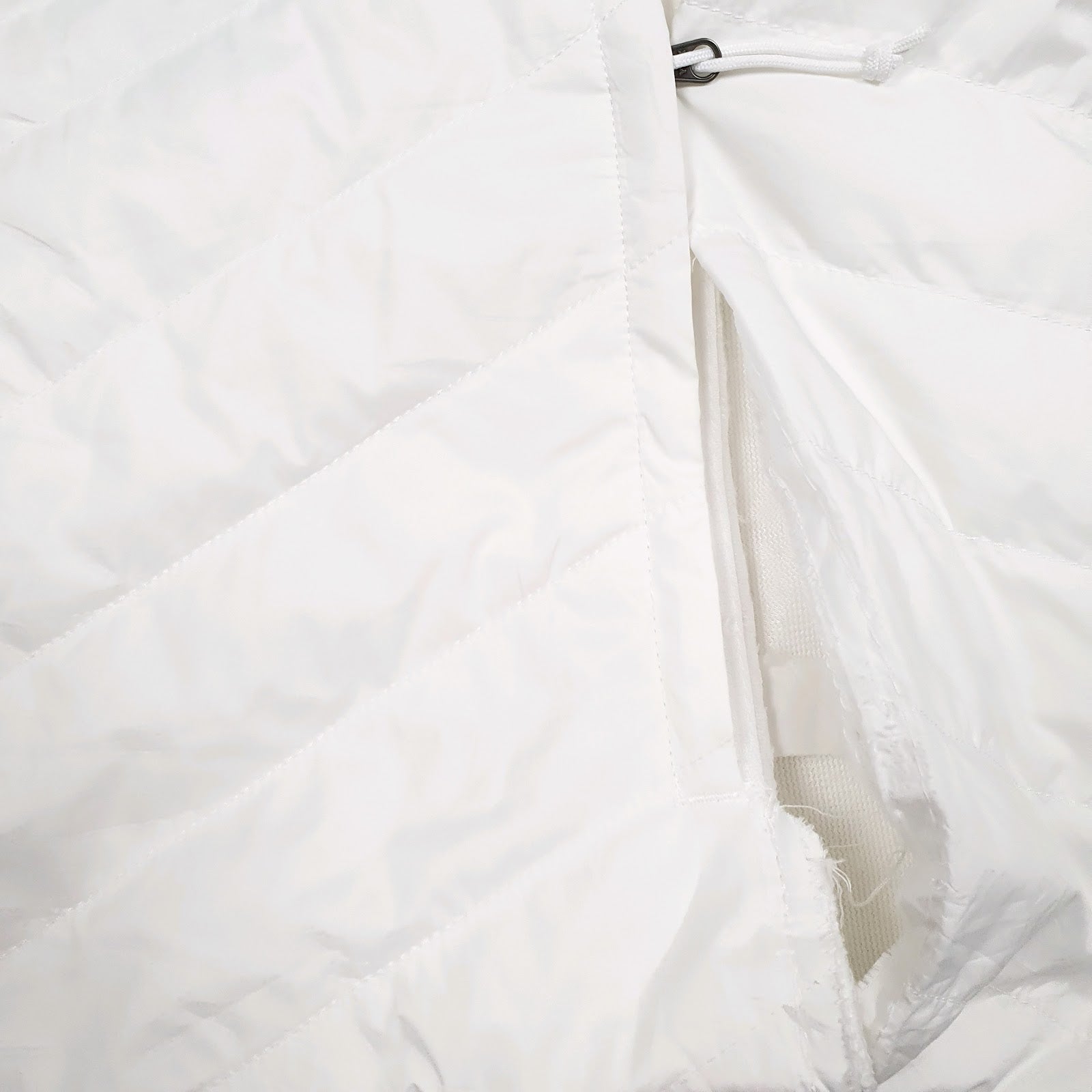 Womens White The North Face Reversible Puffer Fleece Full Zip Coat