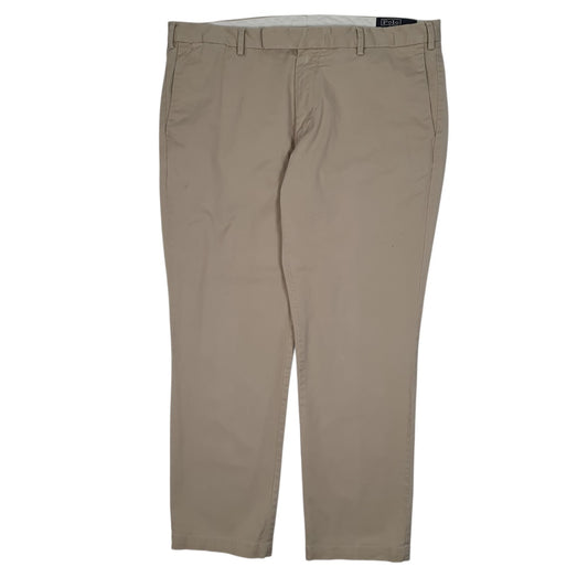 Mens Beige Polo Ralph Lauren Stretch Custom Fit Chino Trousers