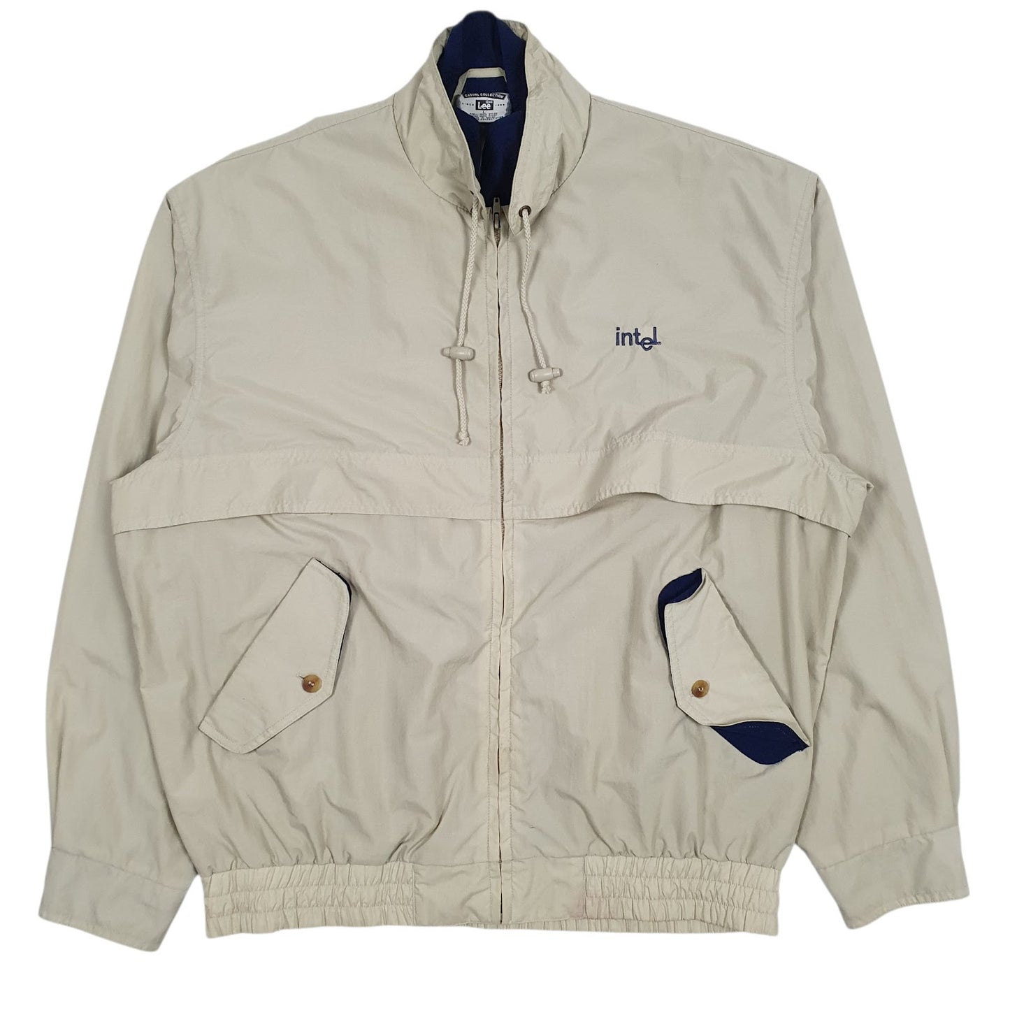 Mens Beige Lee Vintage 90s Intel  Coat